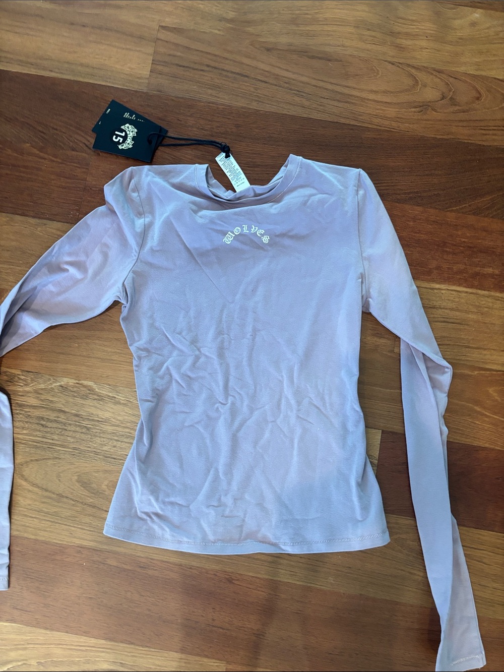 Wolves SHE Long Sleeve Scoop Neck Top in Mauve Lilac